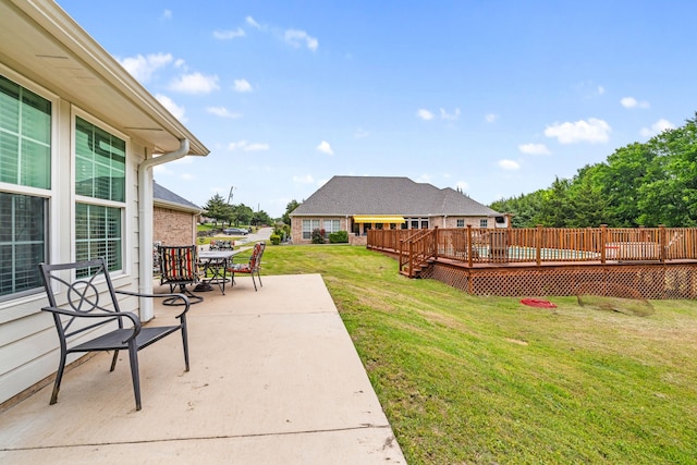 view of patio with a deck