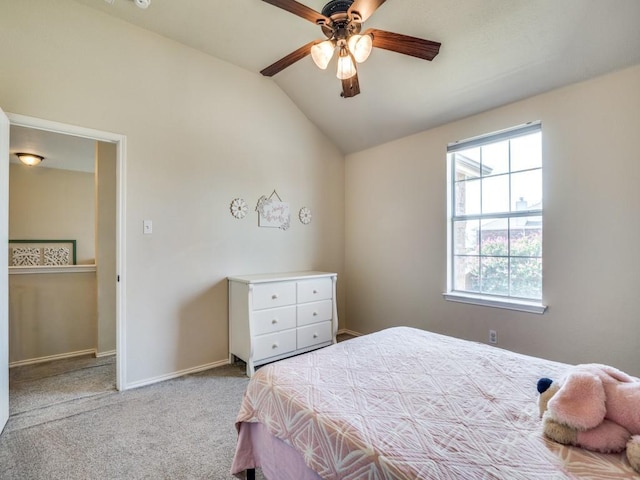 300 Aspenwood Trl, Forney, TX 75126 - carpeted bedroom featuring a ceiling fan, baseboards, and lofted ceiling