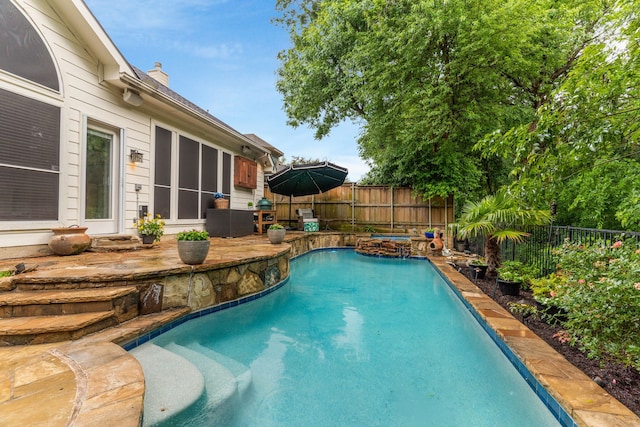 5604 Turtle Way, Mckinney, TX 75072 - view of pool with a fenced backyard and a patio