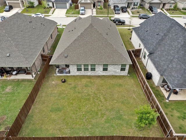 birds eye view of property featuring a residential view