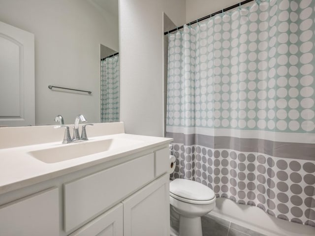 2513 Silver Leaf Dr, Northlake, TX 76226 - full bath featuring vanity, tile patterned floors, and toilet