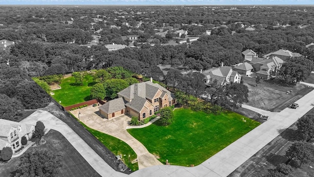 aerial view featuring a residential view