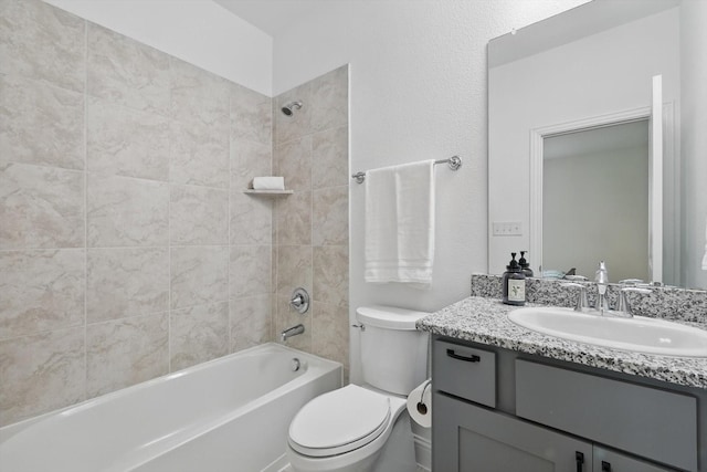 1210 Blazingstar Dr, Haslet, TX 76177 - full bathroom with vanity, toilet, and shower / tub combination