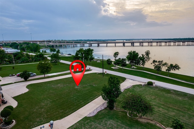 3788 Zion Rd, Garland, TX 75043 - surrounding community with a yard and a water view