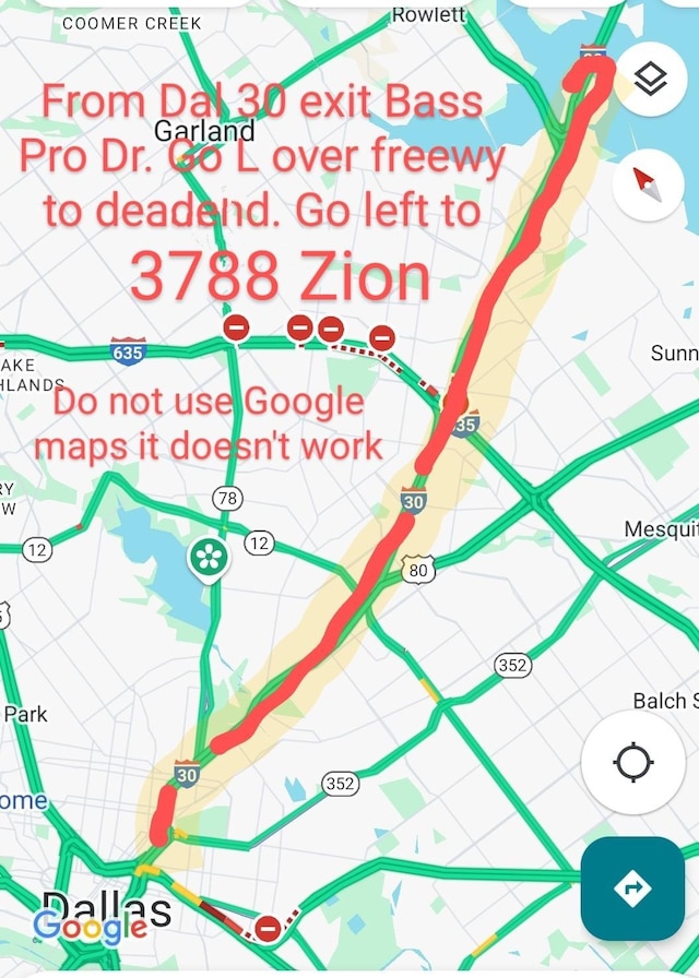 3788 Zion Rd, Garland, TX 75043 - map location