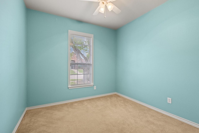 689 Bonham Dr, Lavon, TX 75166 - carpeted spare room with baseboards and ceiling fan