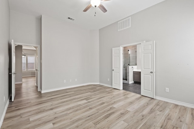 689 Bonham Dr, Lavon, TX 75166 - unfurnished bedroom featuring visible vents and light wood-style floors