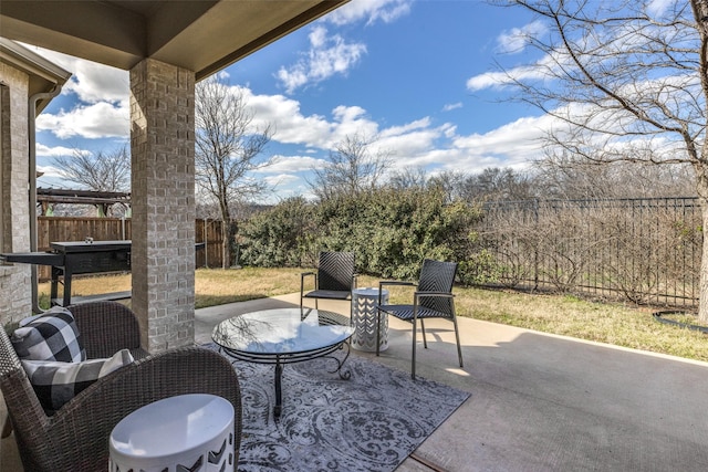 1213 Shire, Aubrey, TX 76227 - view of patio with a fenced backyard