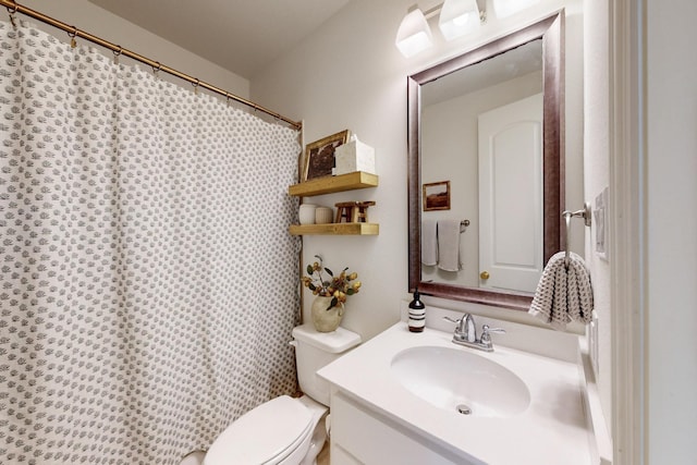 5936 Augustine Rd, Mckinney, TX 75071 - bathroom with toilet, vanity, and a shower with curtain