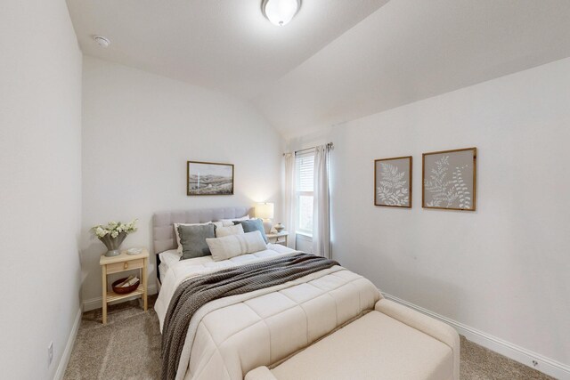 5936 Augustine Rd, Mckinney, TX 75071 - bedroom featuring carpet floors, baseboards, and vaulted ceiling
