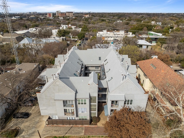 aerial view with a residential view