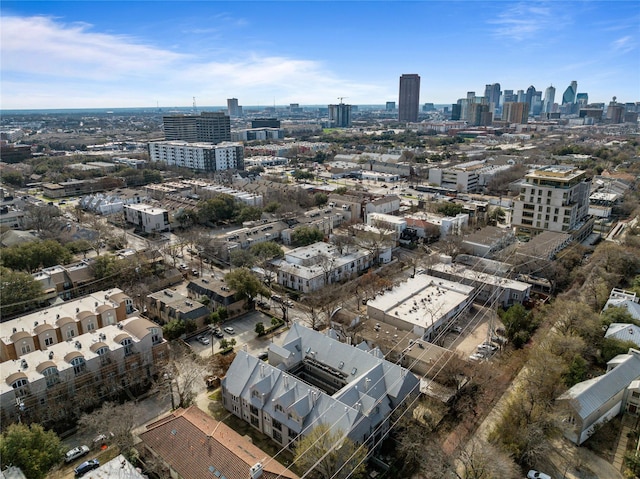 bird's eye view featuring a city view