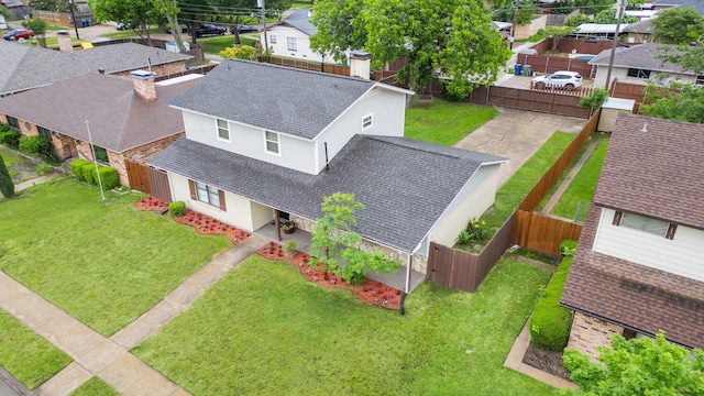 aerial view of residential area