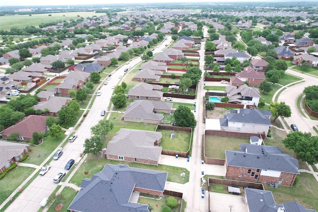 bird's eye view featuring a residential view