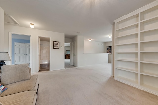 4312 Summer Star Ln, Fort Worth, TX 76244 - unfurnished living room with baseboards and light carpet