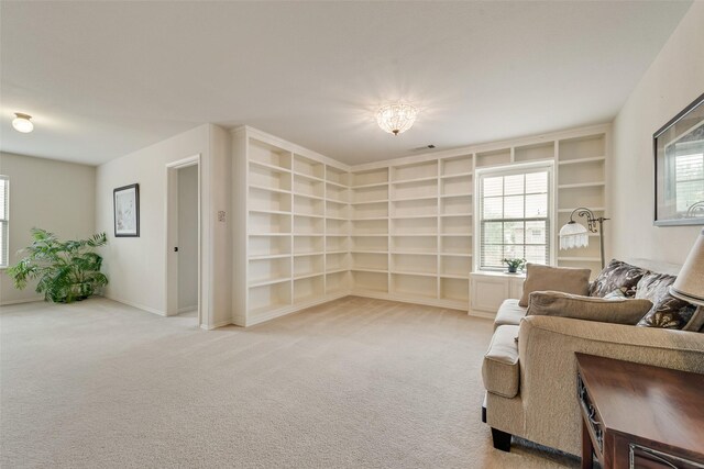 4312 Summer Star Ln, Fort Worth, TX 76244 - living area with light carpet and built in shelves