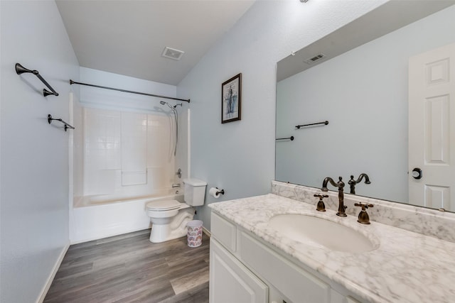 4312 Summer Star Ln, Fort Worth, TX 76244 - full bath featuring toilet, visible vents, wood finished floors, and vanity