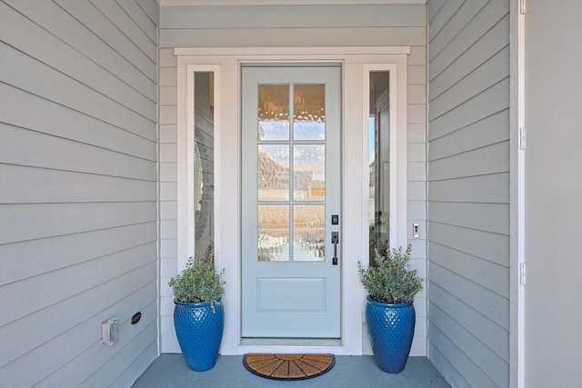 view of doorway to property