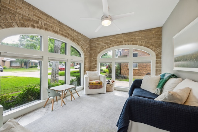 view of sunroom / solarium