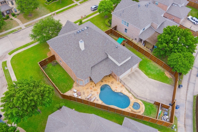 bird's eye view featuring a residential view