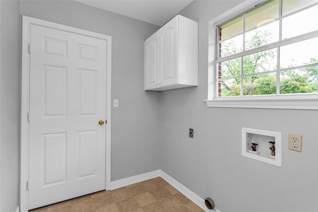 414 Jolee St, Richardson, TX 75080 - washroom featuring baseboards, hookup for a washing machine, cabinet space, and hookup for an electric dryer