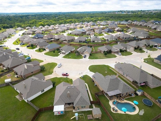 drone / aerial view featuring a residential view
