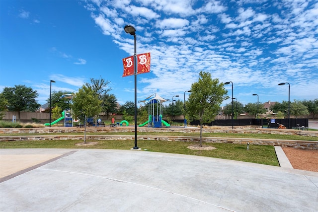 community playground featuring fence