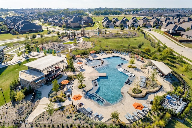 birds eye view of property featuring a residential view