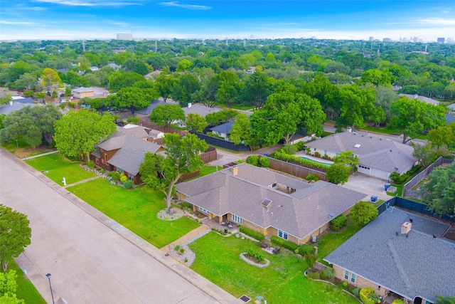 bird's eye view featuring a residential view