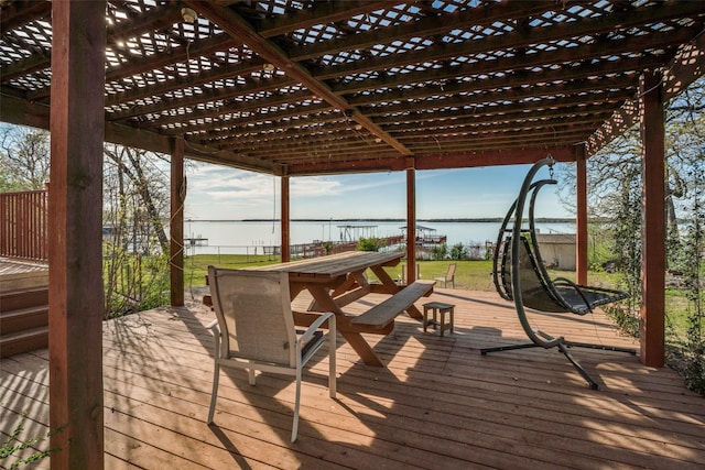 view of patio featuring a fenced backyard