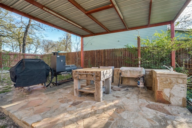 water view featuring an outdoor fire pit