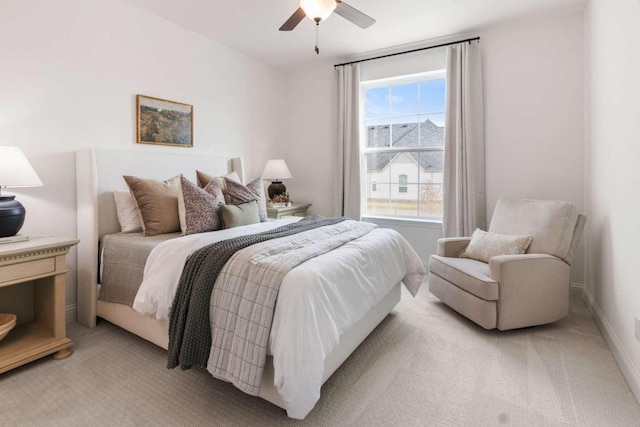 14336 Capridge Rd, Fort Worth, TX 76008 - bedroom with light colored carpet and a ceiling fan