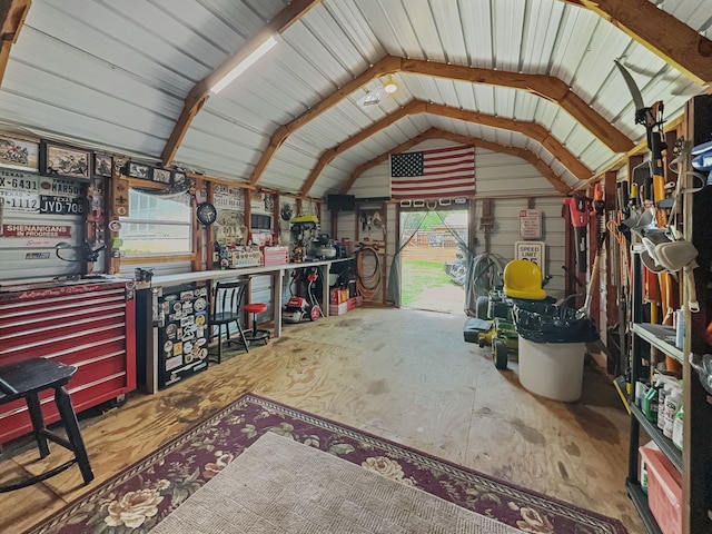 view of storage area
