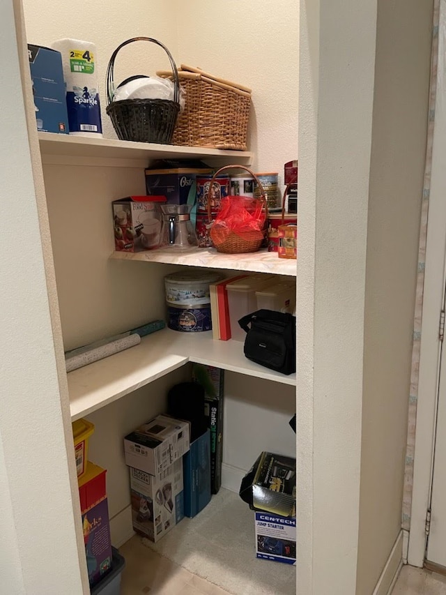 view of pantry