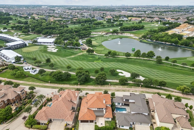 5309 Settlement Way, Mckinney, TX 75070 - aerial view of residential area featuring a golf club and a nearby body of water