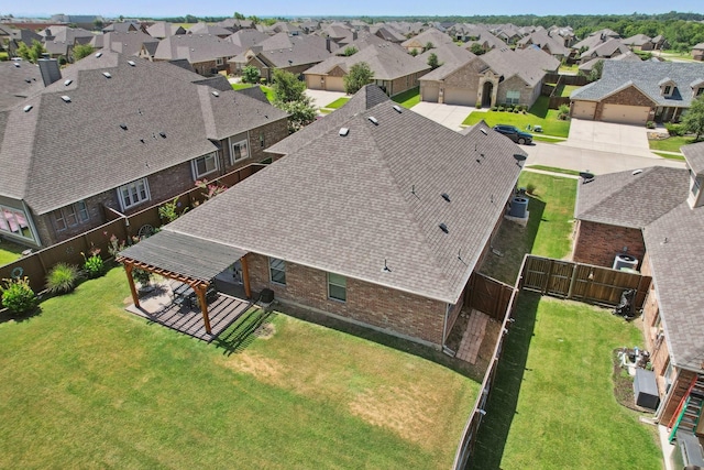 birds eye view of property featuring a residential view