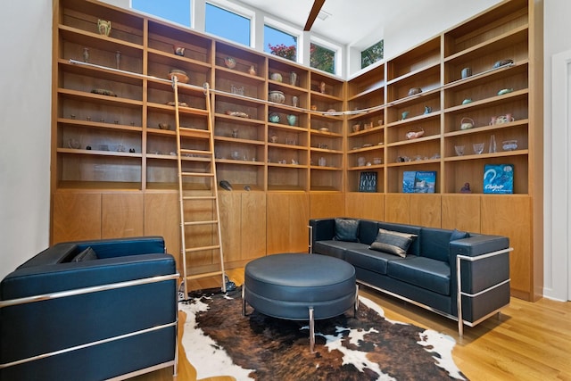11715 Parwen Dr, Dallas, TX 75230 - sitting room with built in features and wood finished floors