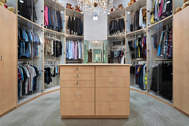 11715 Parwen Dr, Dallas, TX 75230 - spacious closet with carpet and a notable chandelier