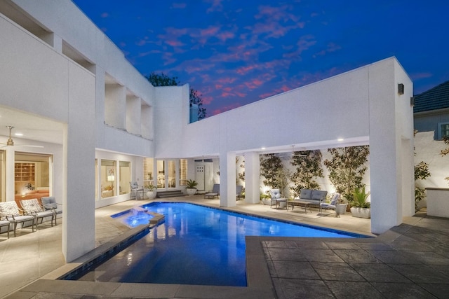 11715 Parwen Dr, Dallas, TX 75230 - pool featuring an outdoor hangout area and a patio area