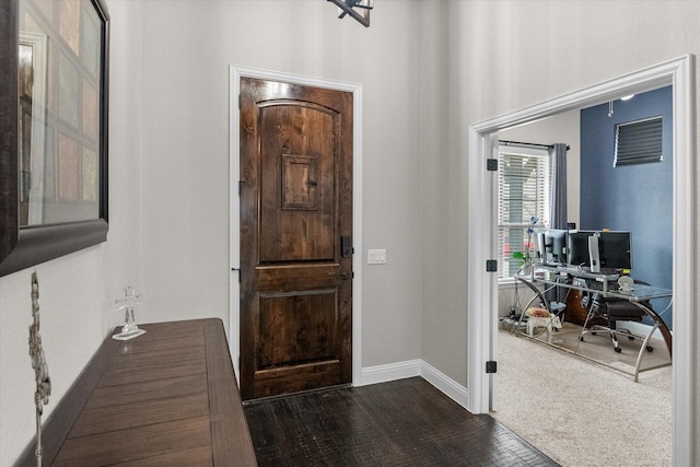 2114 Burke Dr, Princeton, TX 75407 - entrance foyer featuring baseboards and dark wood-style floors