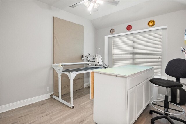 2114 Burke Dr, Princeton, TX 75407 - interior space featuring baseboards, ceiling fan, and light wood-style flooring