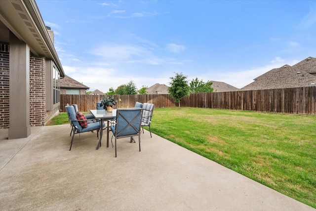 2114 Burke Dr, Princeton, TX 75407 - view of patio / terrace featuring outdoor dining area and a fenced backyard