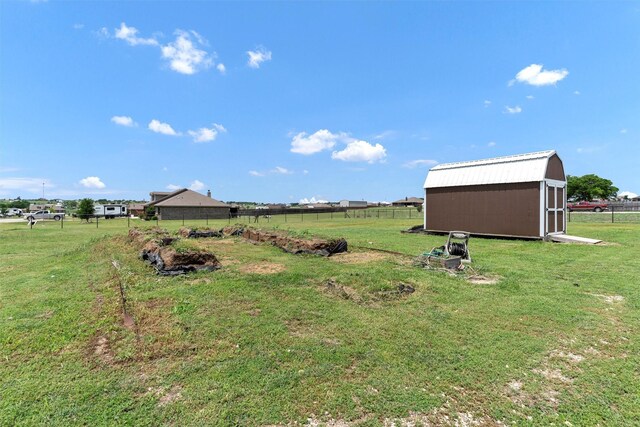 194 Hillcrest Ln, Decatur, TX 76234 - view of yard with an outdoor structure, fence, and a shed