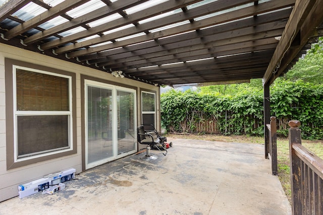 view of patio / terrace with a pergola