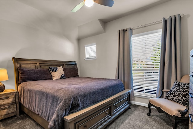 621 Hazeltine Rd, Red Oak, TX 75154 - bedroom featuring dark carpet, baseboards, and ceiling fan