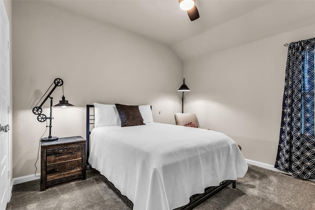 621 Hazeltine Rd, Red Oak, TX 75154 - bedroom featuring carpet flooring, baseboards, ceiling fan, and lofted ceiling