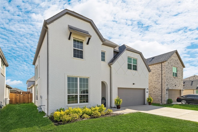 704 Fencerow Trl, Weston, TX 75009 - view of front of house with concrete driveway, an attached garage, and brick siding