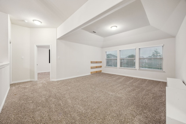 interior space featuring baseboards, carpet, and visible vents