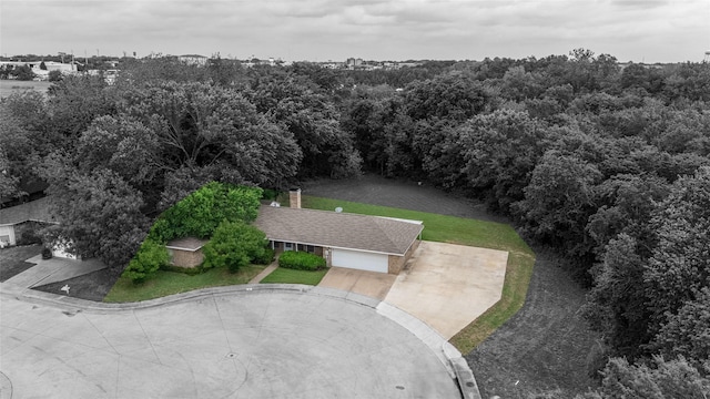 401 Mara Ln, Red Oak, TX 75154 - drone / aerial view featuring a forest view