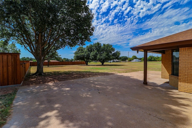 view of patio / terrace with fence